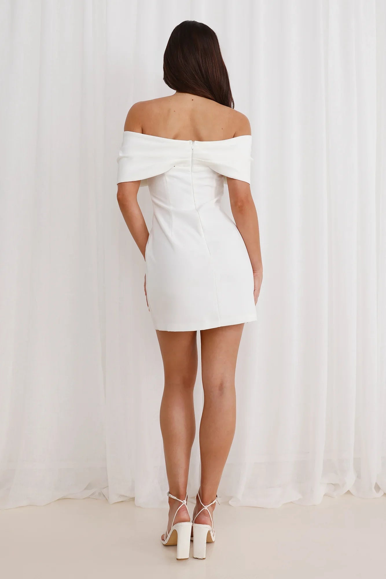 Stylish Siren Strapless Mini Dress White