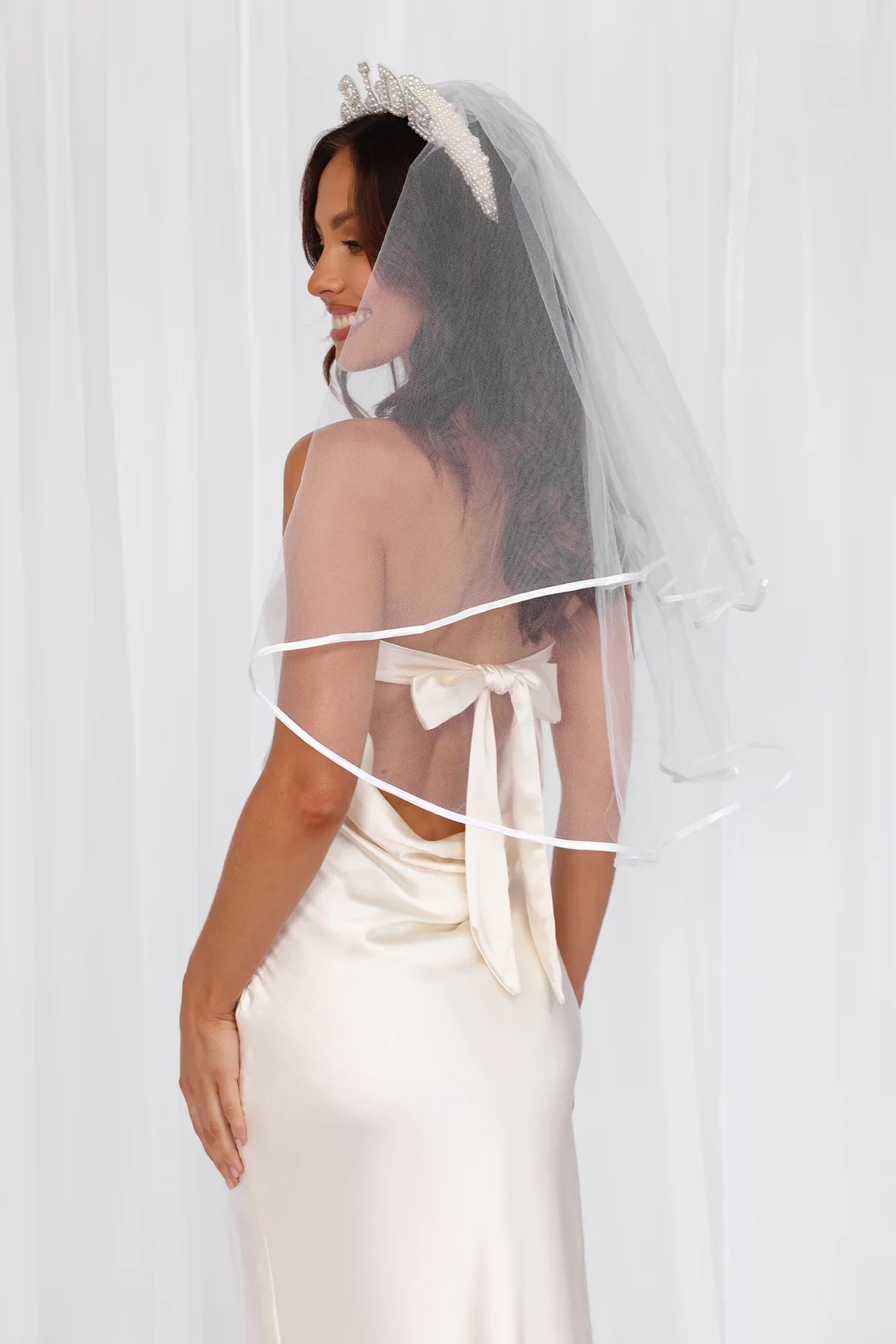 The Brides Arrived Veil White