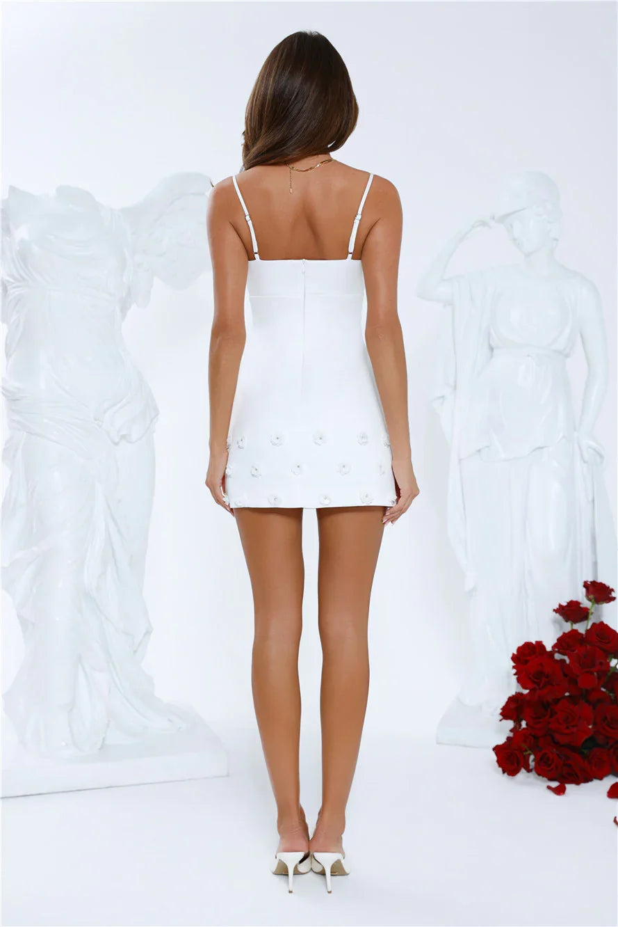 The Story Unfolds Mini Dress White
