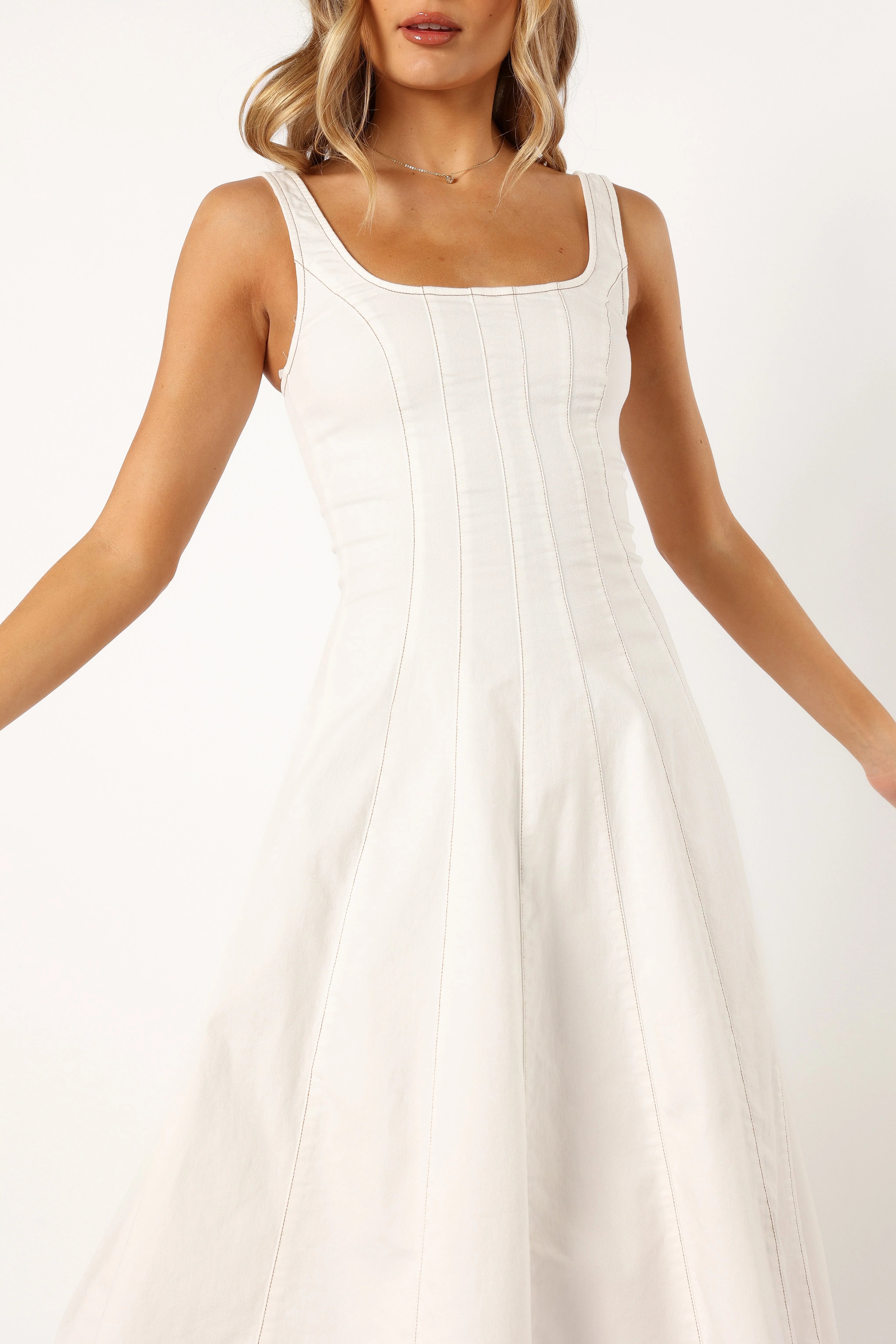 Una Midi Dress - White